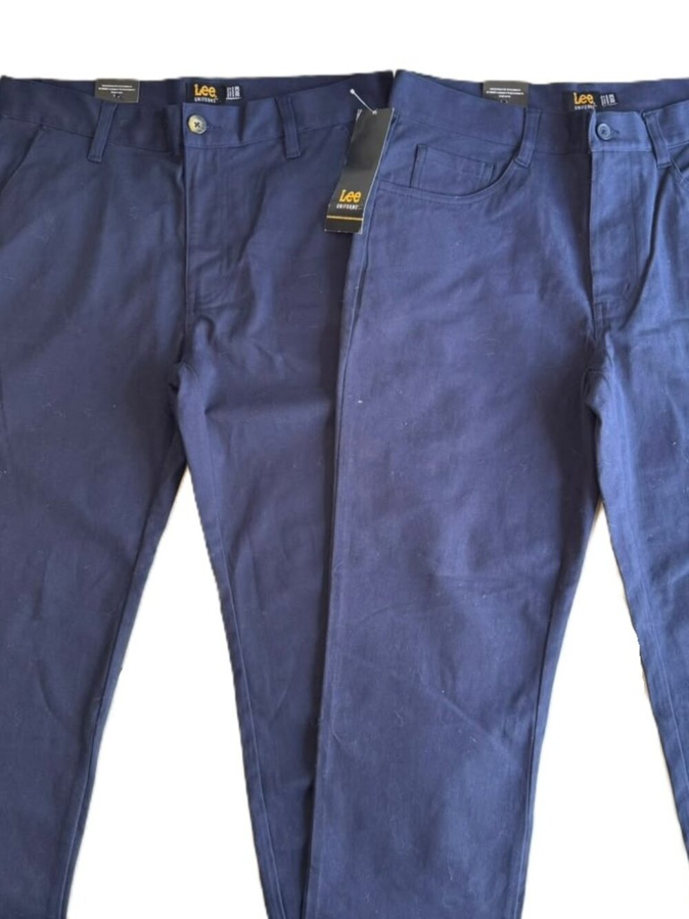 Lee Men College Uniforms Pants Stretch 30x30 Navy Slim Skinny Chino Work